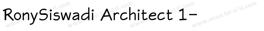 RonySiswadi Architect 1字体转换